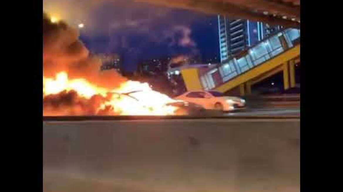 Tesla Autopilot Crash and Burn with Explosions!