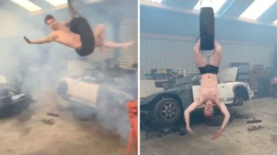 Άνδρας αποφάσισε να μιμηθεί τον χορό της Miley Cyrus στο Wrecking Ball