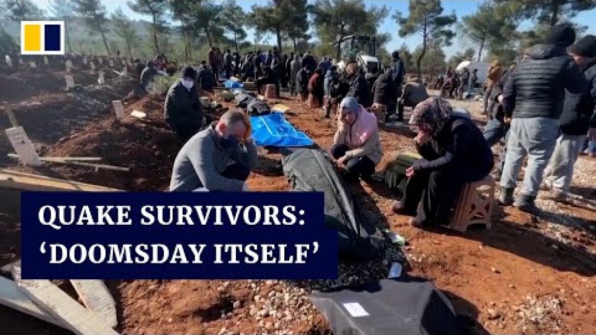 Turkey-Syria earthquake: Mass burials held as death toll continues to rise