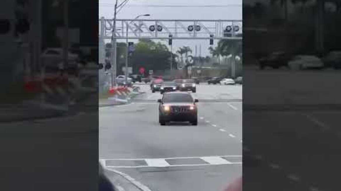 Η αυτοκινητοπομπή του Τραμπ στην Φλόριντα