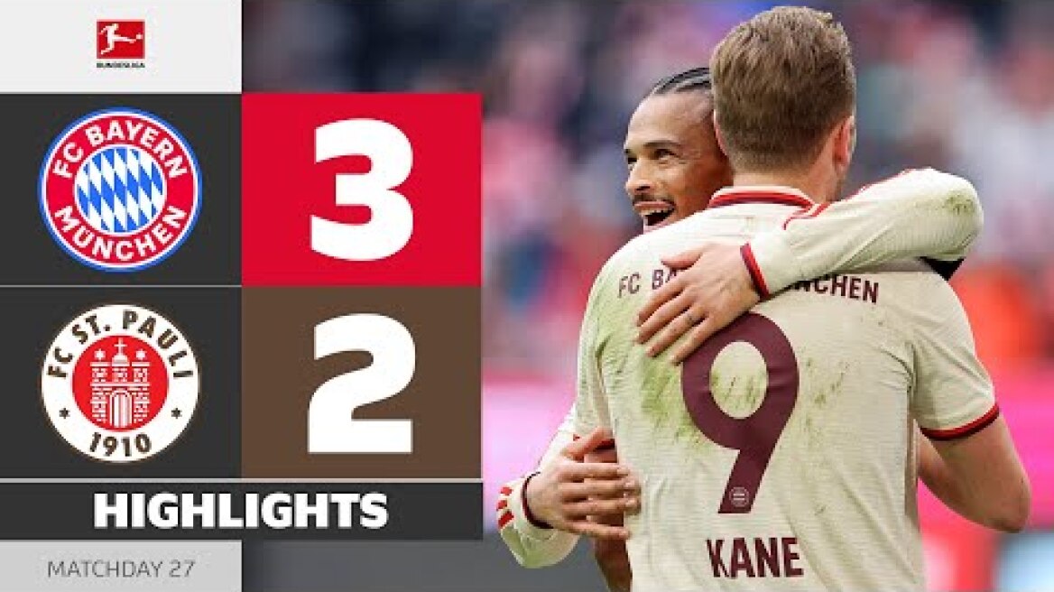 Sané-Brace In Narrow Victory! | FC Bayern München - FC St. Pauli 3-2 | Highlights | MD27 – BL 24/25