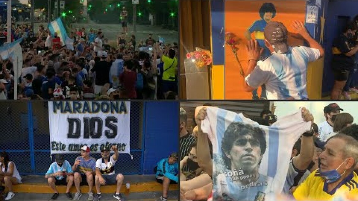 Football fans mourn Maradona | AFP