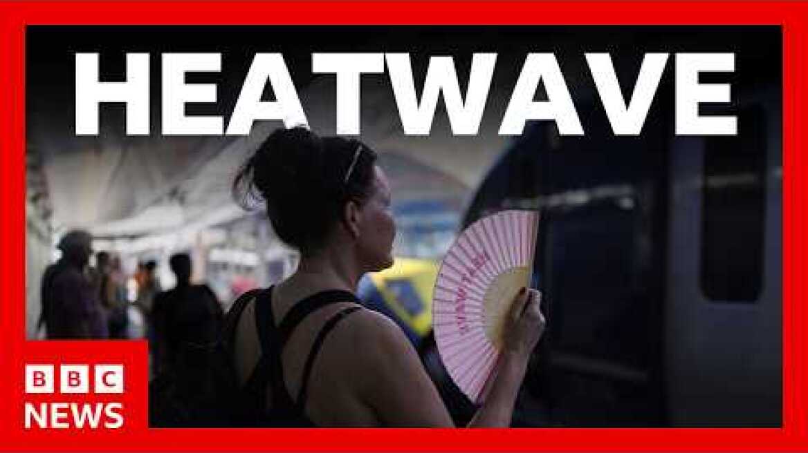 Red extreme heat warning in place in UK as Europe battles heatwave | BBC News