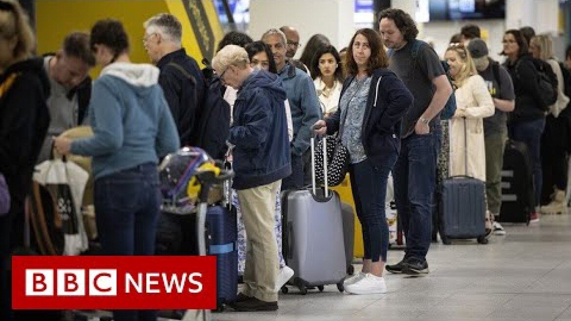 Holidaymakers facing travel disruption as flights cancelled at UK airports – BBC News