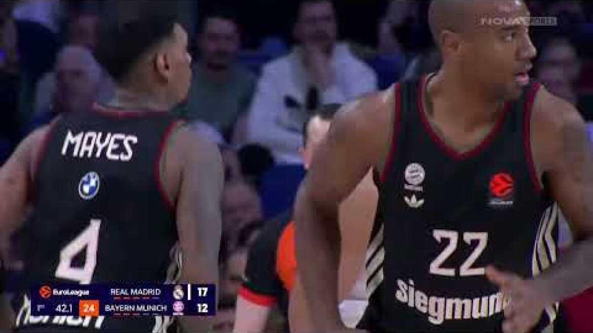 Euroleauge: Η ήττα του ΠΑΟ από την Παρί τον απομάκρυνε από την 6άδα, νίκες για Βαλένθια, Μακάμπι, Χάποελ, Ρεάλ και Ντουμπάι Ρεάλ Μαδρίτης - Μπάγερν Μονάχου: 93-70 (MD 29, 26/02/2026)