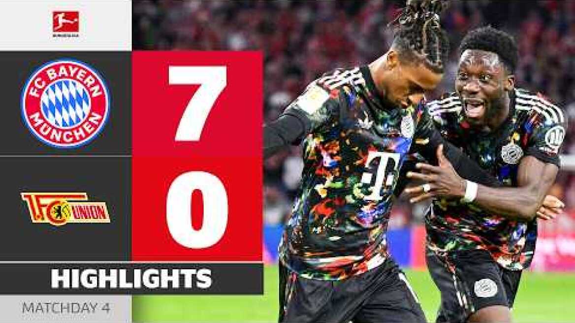 OLISE is Unstoppable 🔥 Hattrick & Assist | FC BAYERN - UNION BERLIN | Highlights | MD 4 - Bundesliga