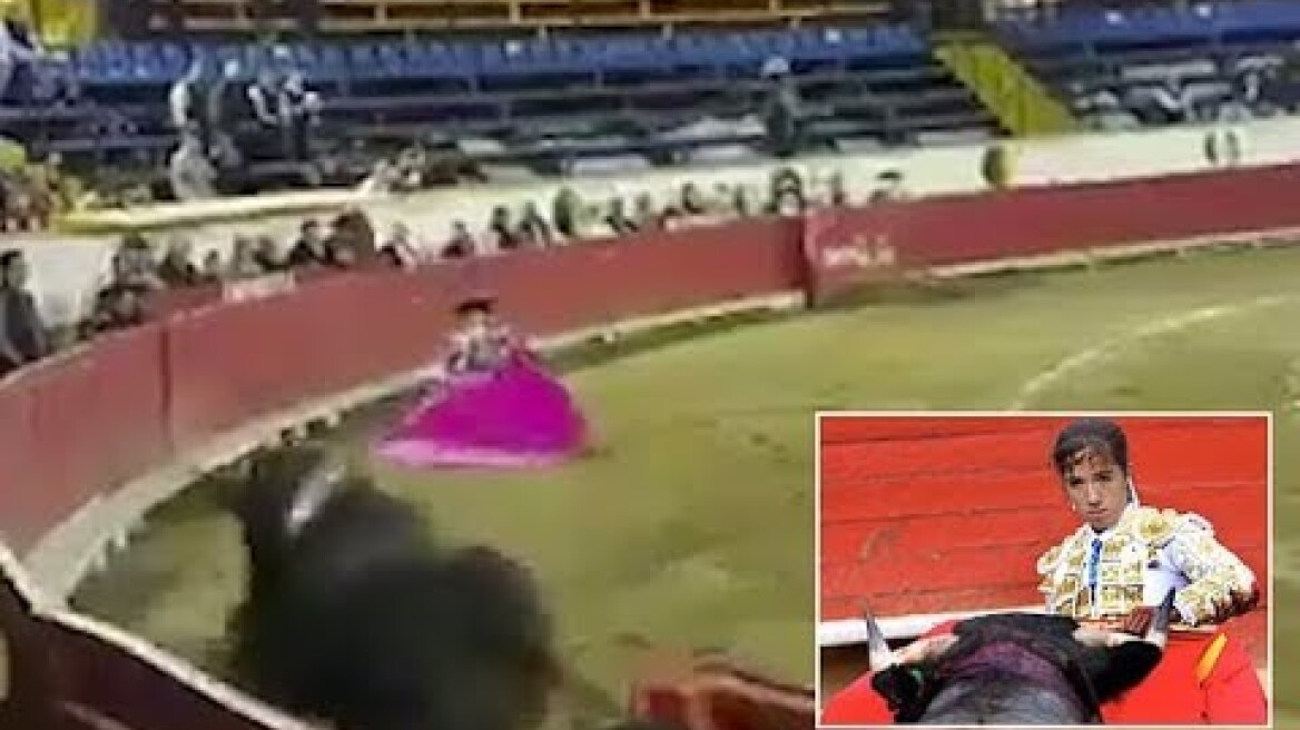 Female bullfighter suffers broken jaw after being gored in the face by a half-ton bull
