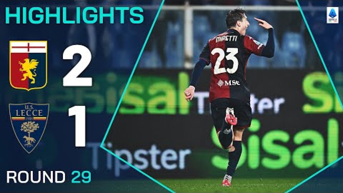 GENOA-LECCE 2-1 | HIGHLIGHTS | Miretti Double Seals Another Genoa Home Win | Serie A 2024/25