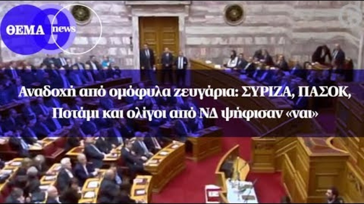 Αναδοχή από ομόφυλα ζευγάρια: ΣΥΡΙΖΑ, ΠΑΣΟΚ, Ποτάμι και ολίγοι από ΝΔ ψήφισαν «ναι»