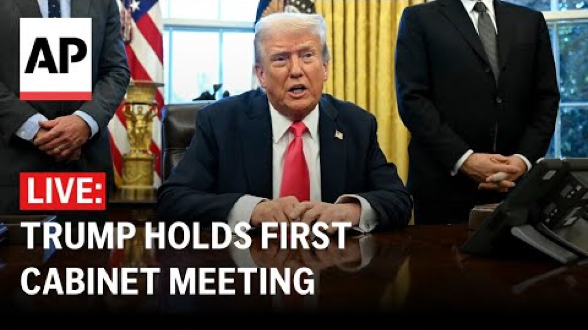 LIVE: Trump holds first Cabinet meeting with Elon Musk in attendance