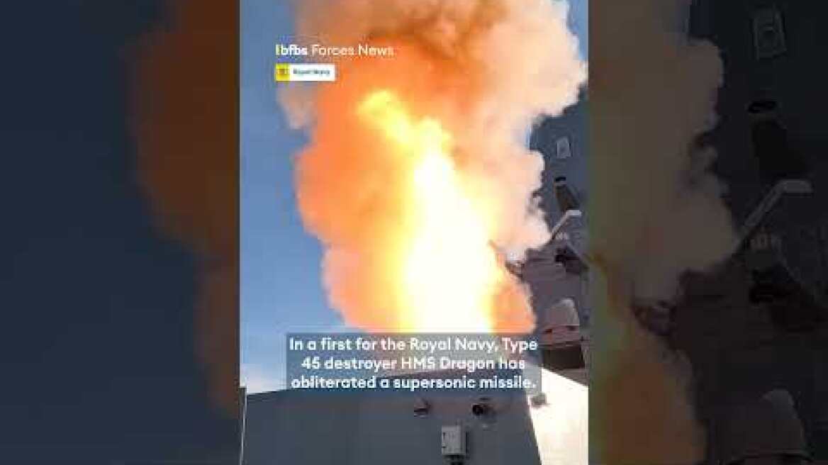 HMS Dragon destroys supersonic missile💥