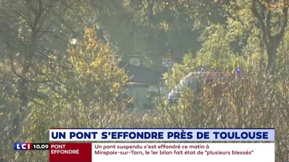 VIDÉO - Un pont s'effondre près de Toulouse