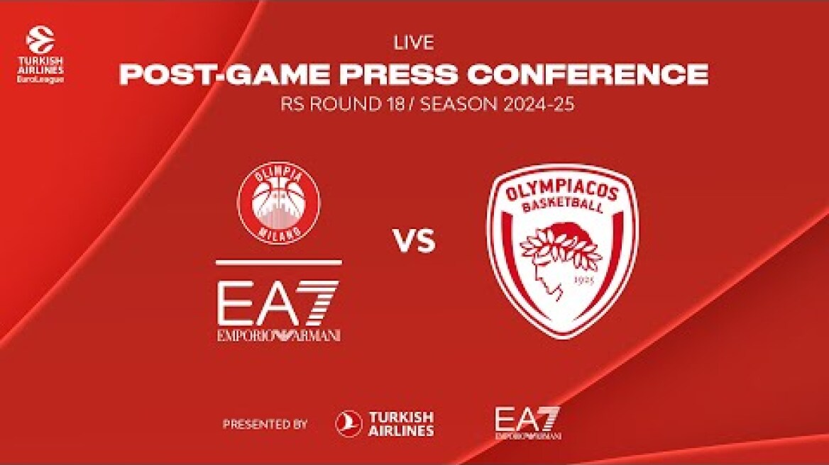 Live dalla Sala Stampa: Olimpia Milano - Olympiacos