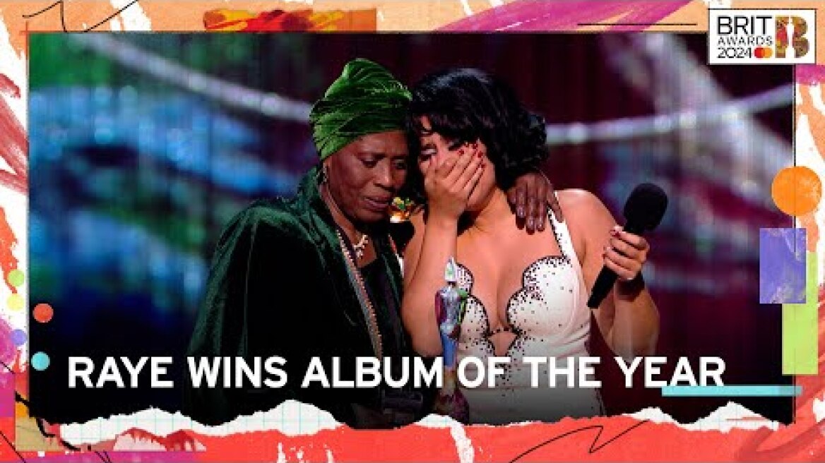 Raye Breaks Down in Tears After Her Biggest BRITs Win | The BRIT Awards 2024