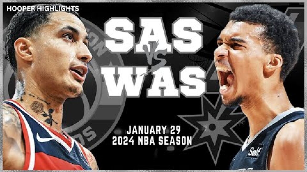 San Antonio Spurs vs Washignton Wizards Full Game Highlights | Jan 29 | 2024 NBA Season