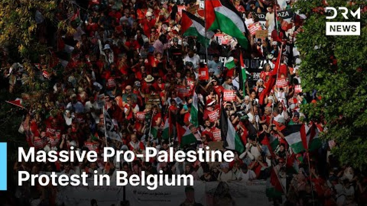 WATCH: Hundreds of Thousands March in Belgium Against Israel's War in Gaza | AM1G