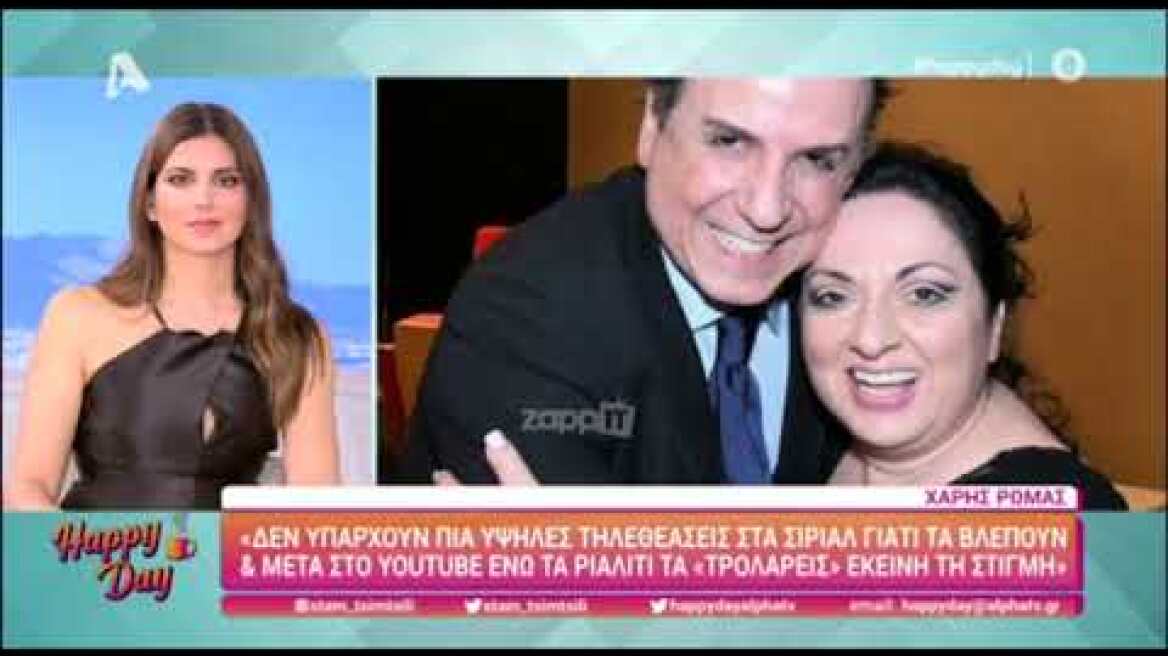 Ο Χάρης Ρώμας μιλάει  για το Καφέ της Χαράς