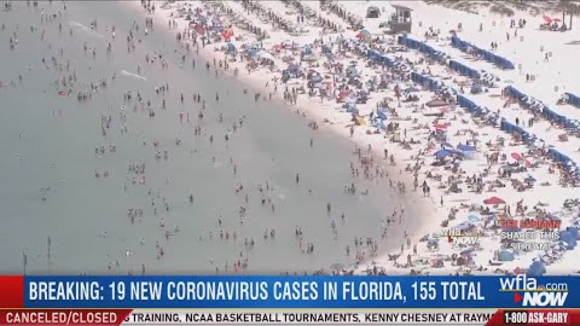 WFLA NOW: Clearwater Beach packed amid 'social distancing' for coronavirus
