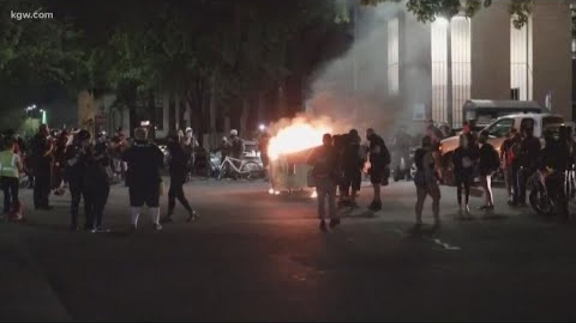 Riot declared outside Multnomah Building in Southeast Portland as nightly protests continue
