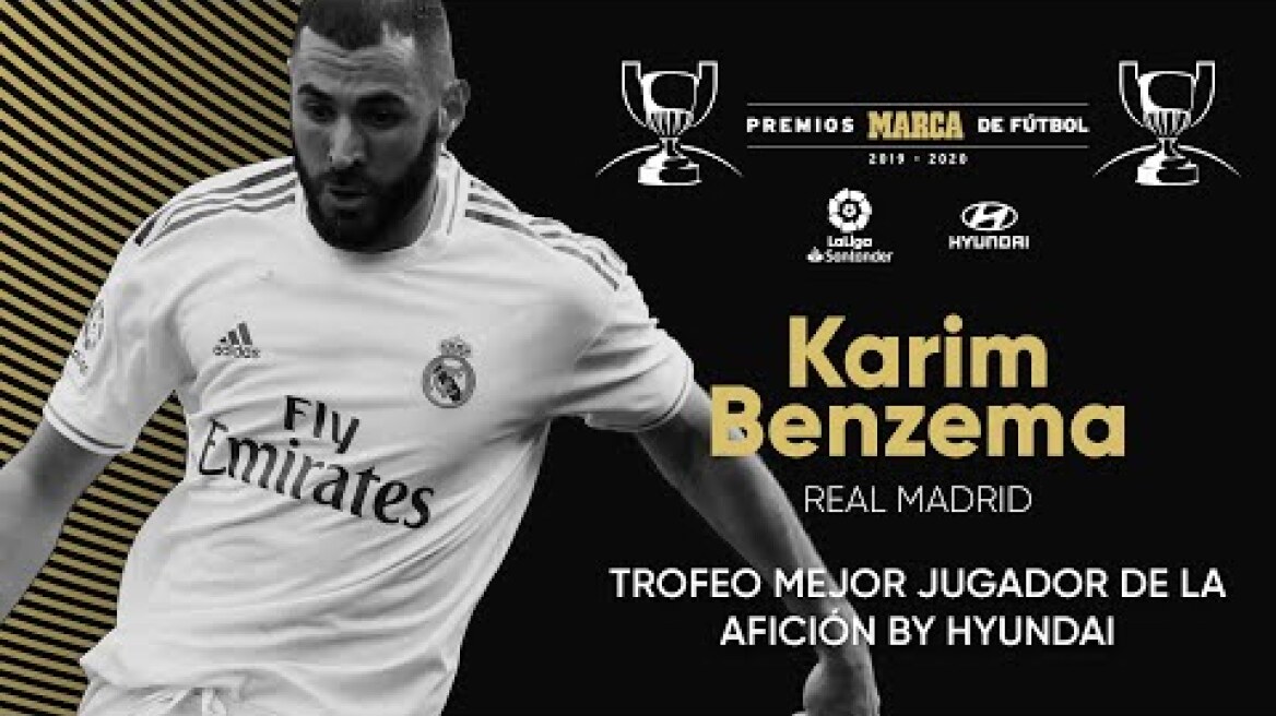 Premios MARCA de fútbol 2020: Trofeo mejor jugador de la afición Hyundai Karim Benzema  I MARCA