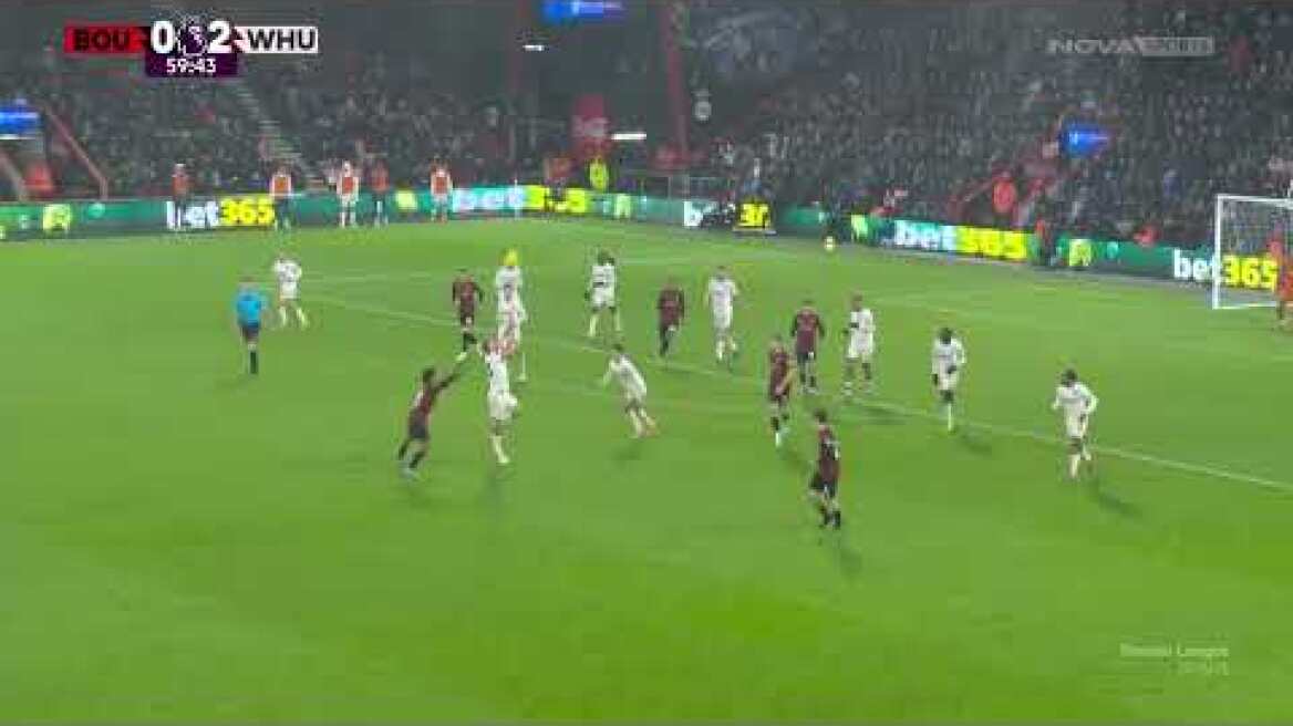 Μπόρνμουθ - Γουέστ Χαμ: 2-2 (MD 12, 22/11/2025)