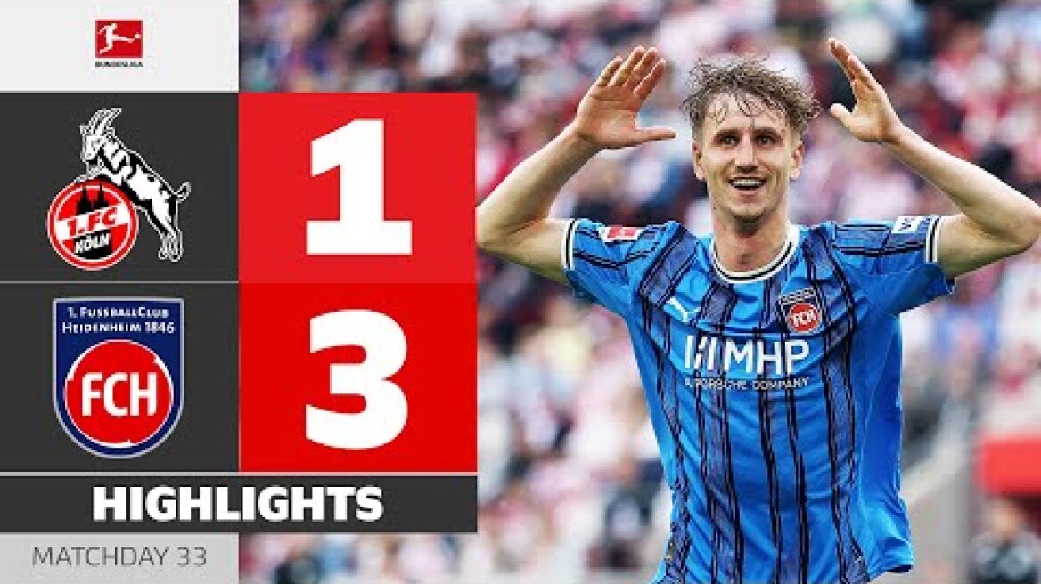 FCH Set Up Relegation Showdown | 1. FC KÖLN - HEIDENHEIM | Highlights | Matchday 33 – Bundesliga