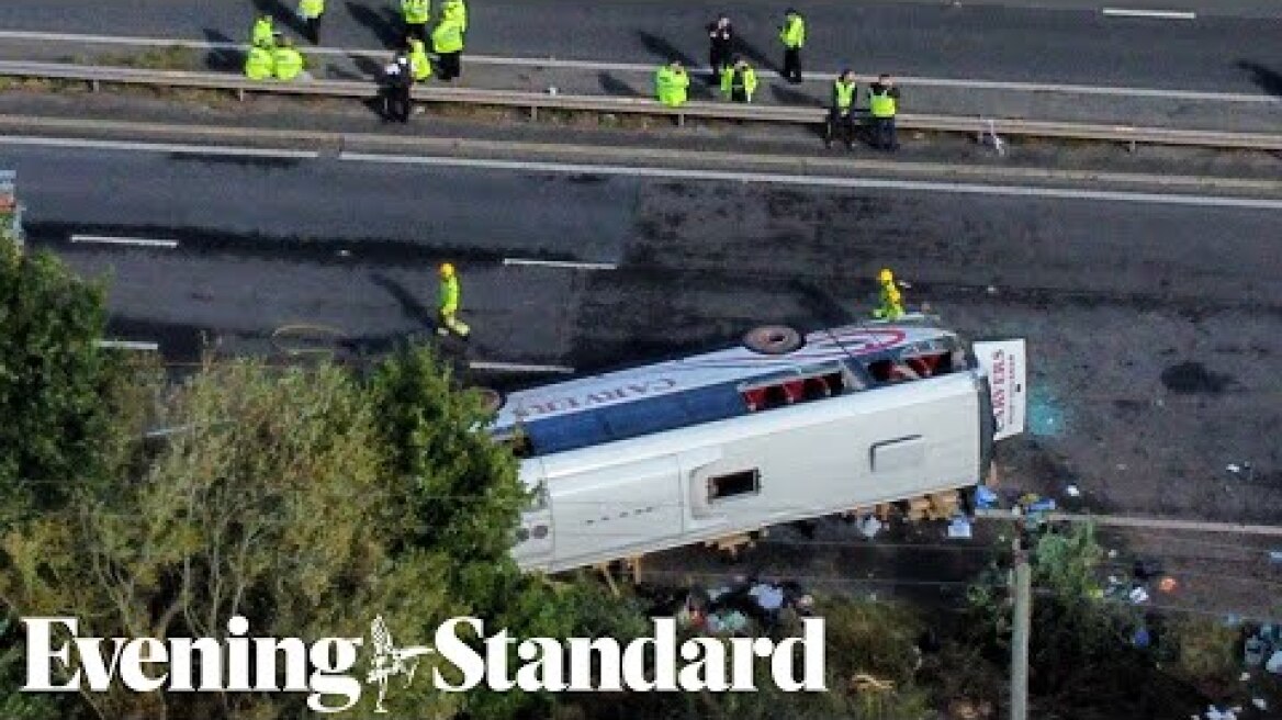 One taken to hospital and nearly 50 ‘assessed’ after school bus M53 crash