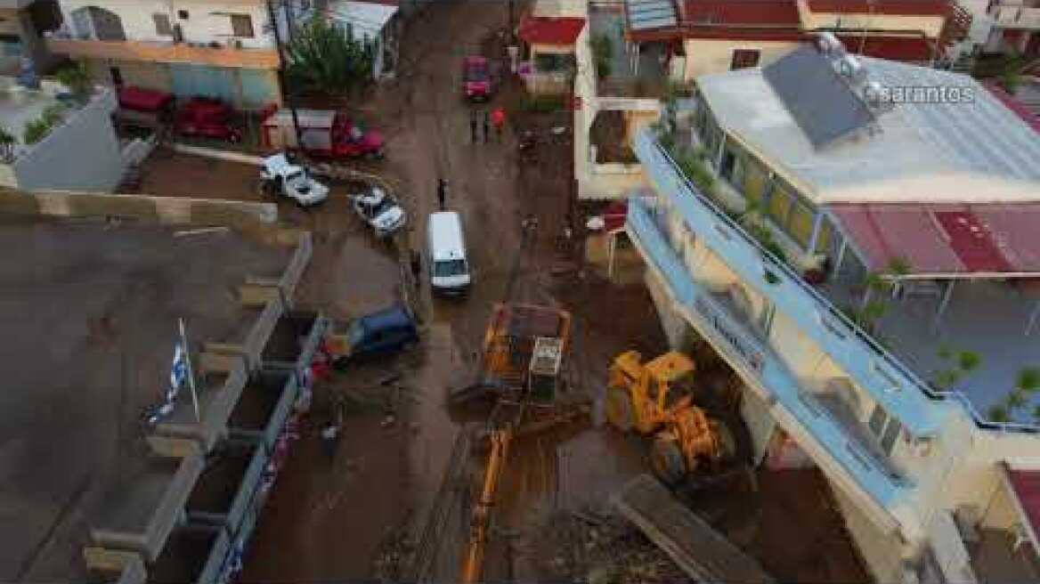 Αγία Πελαγία 16/10/2022 από drone οι τεράστιες καταστροφές