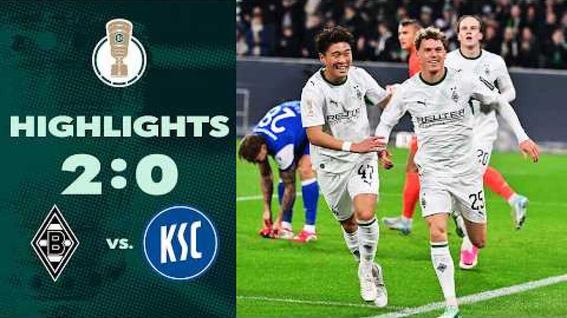 Gladbach hold on with 10! | Borussia M'gladbach vs Karlsruher SC | Highlights | DFB-Pokal 2