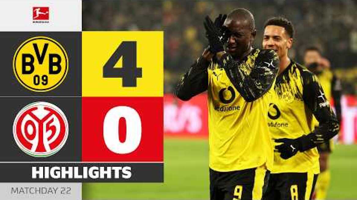 Ryerson with 4 assist | BORUSSIA DORTMUND - MAINZ 05 | Highlights | Matchday 22 – Bundesliga 2025/26