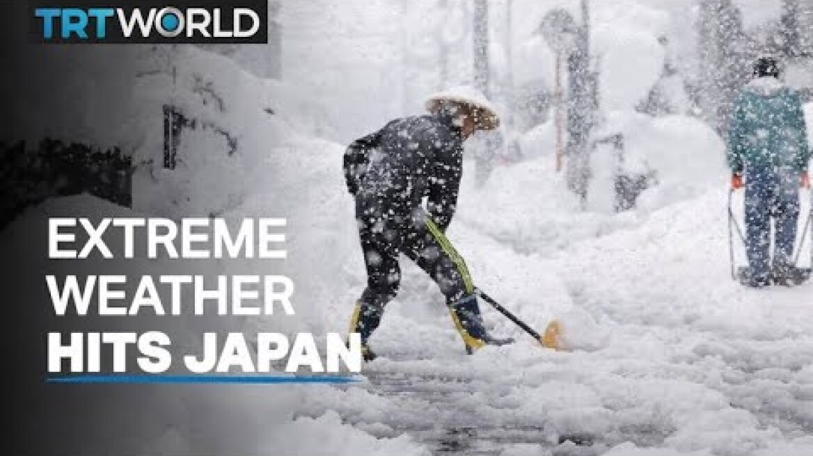 Heavy snow continues in Japan causing road closures and blackouts