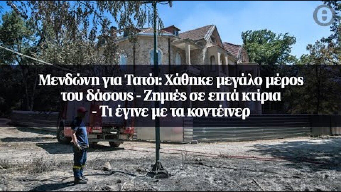 Μενδώνη για Τατόι: Χάθηκε μεγάλο μέρος του δάσους - Ζημιές σε επτά κτίρια - Τι έγινε με τα κοντέινερ