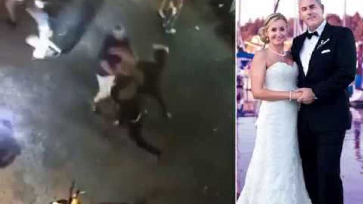 Killed by a single punch : Shocking moment retired army major, 55, was floored by fatal blow