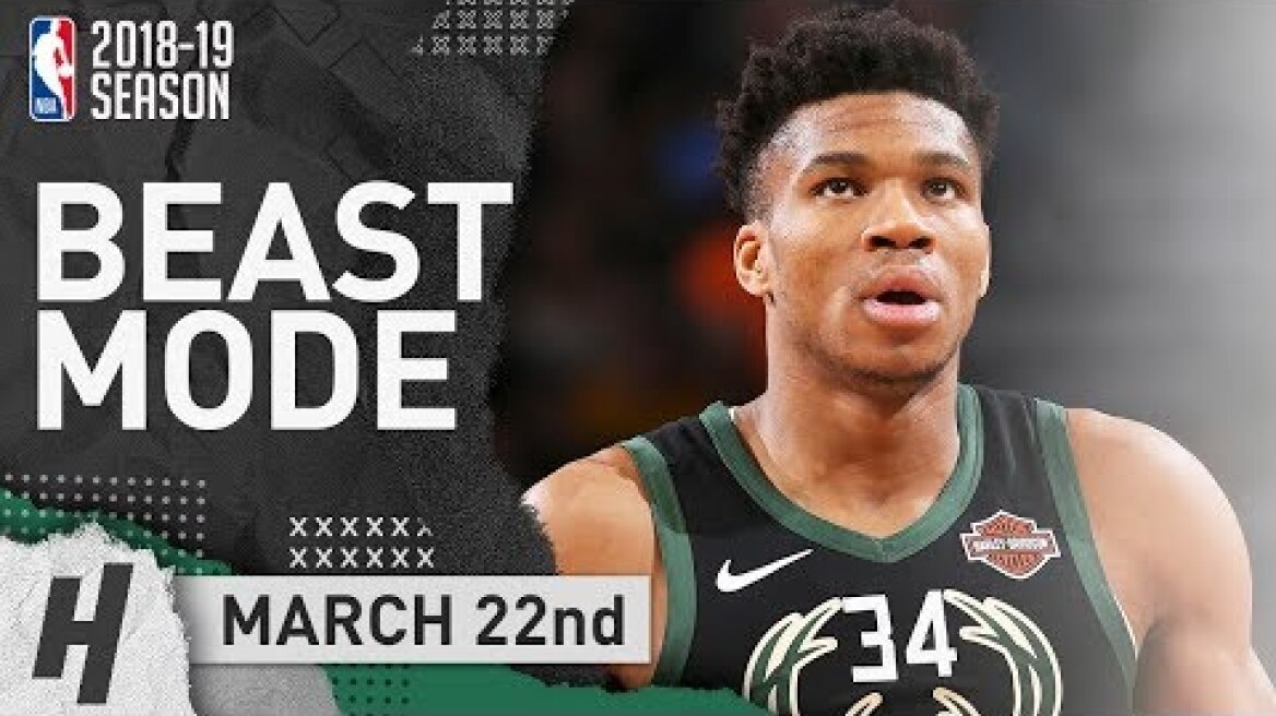 Giannis Antetokounmpo Full Highlights Bucks vs Heat 2019.03.22 - 27 Pts, 8 Reb, 7 Assists