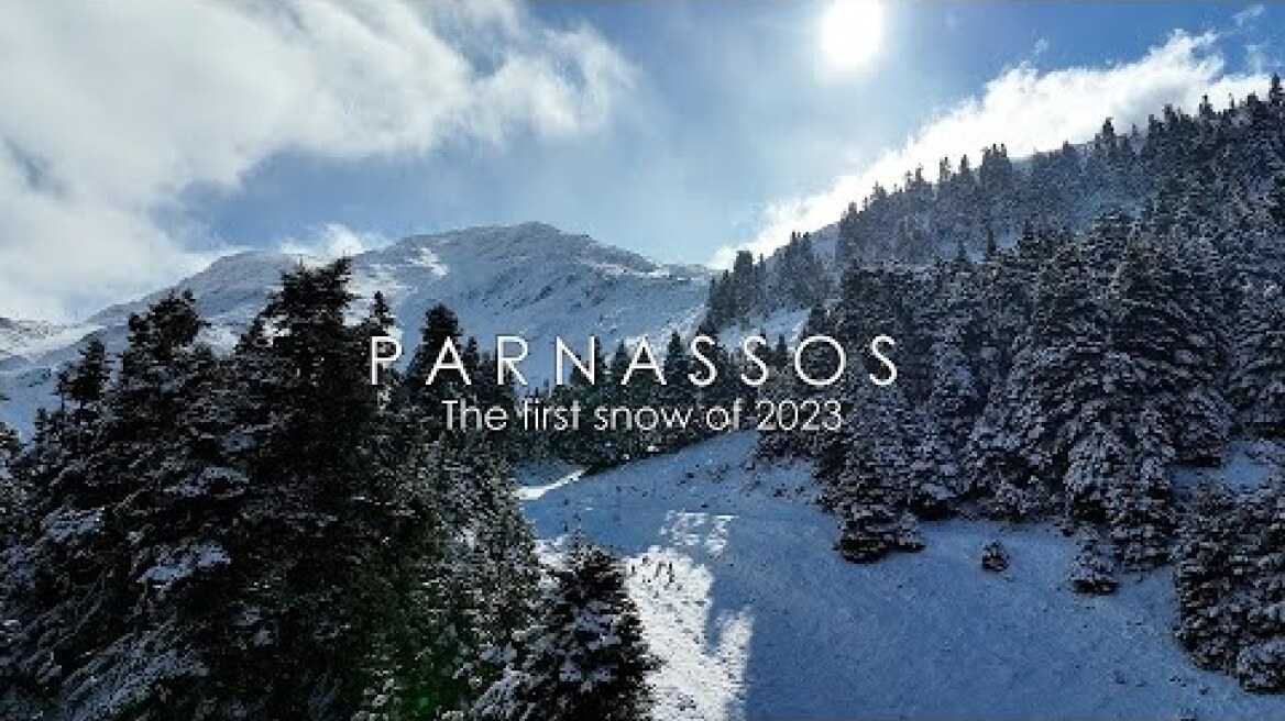 Επιτέλους άσπρη μέρα. Τα πρώτα χιόνια στην "Μέκκα" των ελλήνων σκιέρ Up'ο ψηλά.