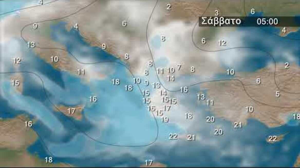Εβδομαδιαία Πρόγνωση Καιρού από 29 Οκτωβρίου 2019