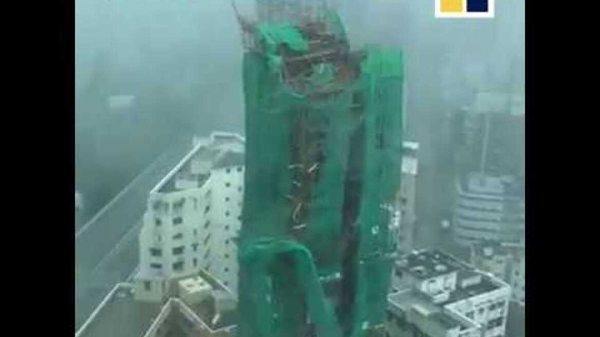 Typhoon Mangkhut lashed across the city