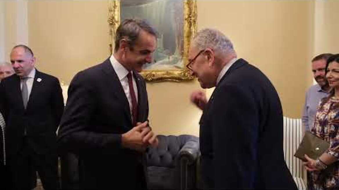 Συνάντηση Κ. Μητσοτάκη με τους Γερουσιαστές  Chris Coons και Chuck Schumer