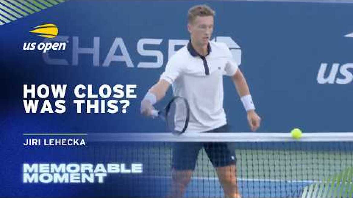 Lehecka Almost Hits It Back Over His Side Of Net! | 2026 US Open
