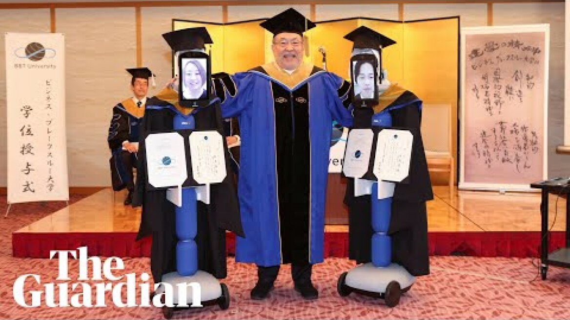 Robots replace students at Japan graduation ceremony amid Covid-19 outbreak