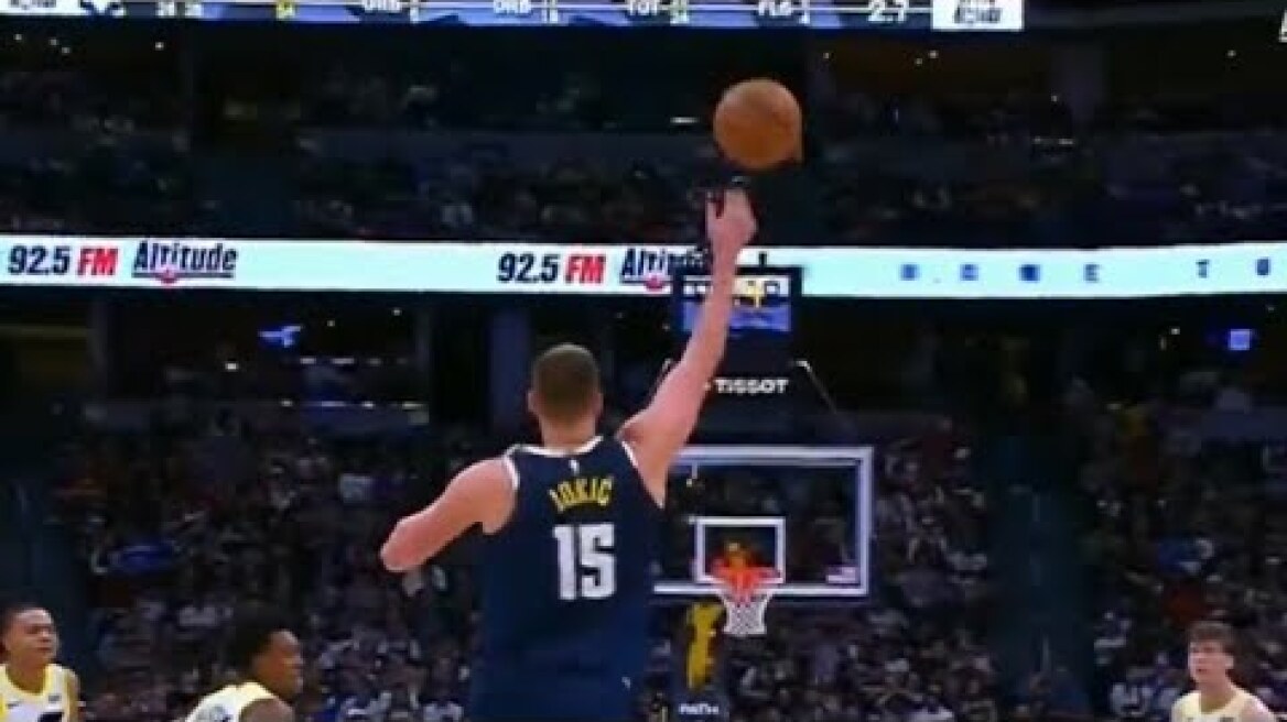 Nikola Jokic INSANE one handed 3/4 court buzzer beater 😱