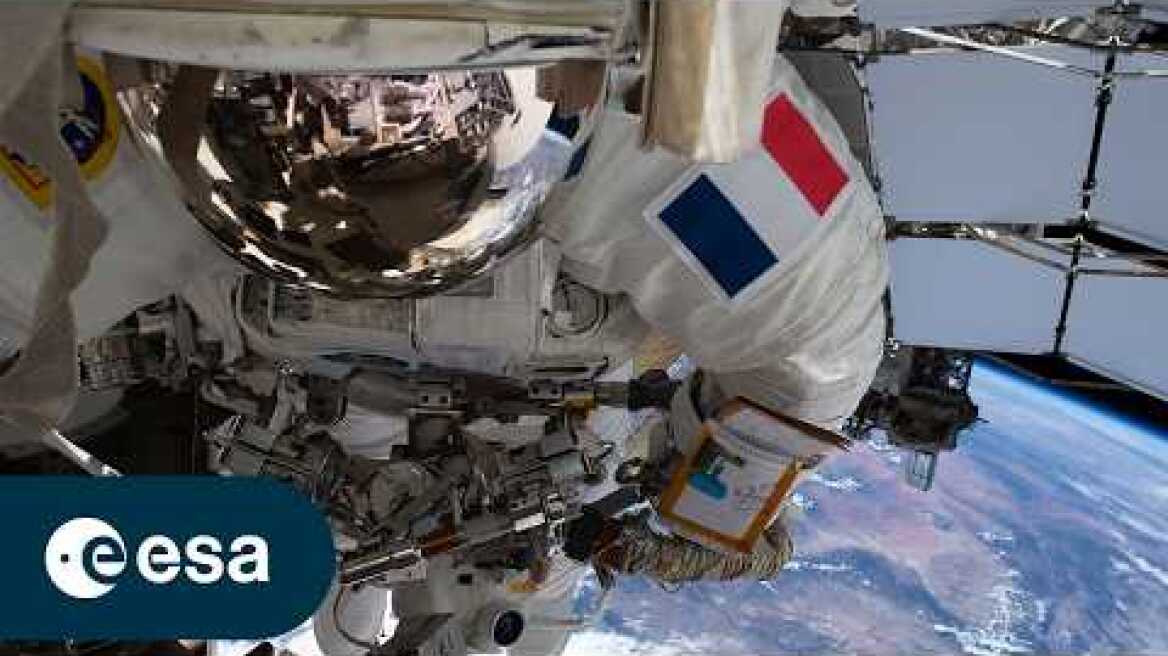 Sophie Adenot's second spacewalk | U.S. Spacewalk 98 (Official broadcast)