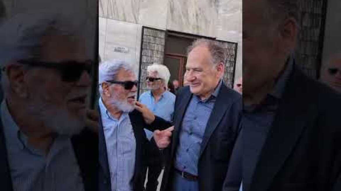 Κώστας Λαλιώτης στην κηδεία του Χρήστου Ροκόφυλλου