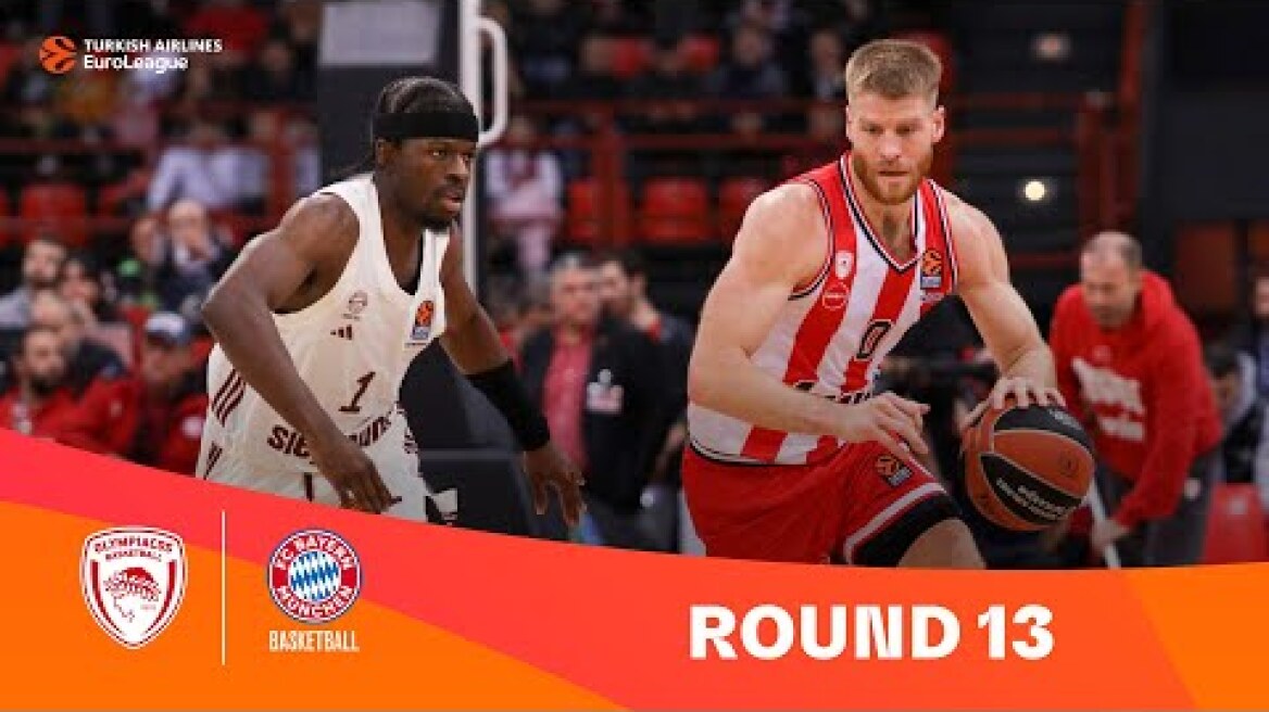 Olympiacos Piraeus-FC Bayern Munich | Round 13 Highlights | 2023-24 Turkish Airlines EuroLeague