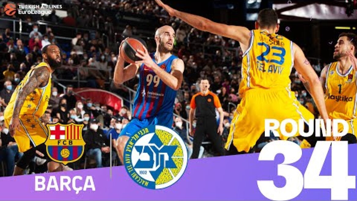 Spectacular Maccabi stuns host Barcelona! | Round 34, Highlights | Turkish Airlines EuroLeague
