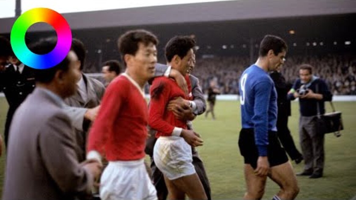 Italy - North Korea World Cup 1966 | AI colourized | 50 fps