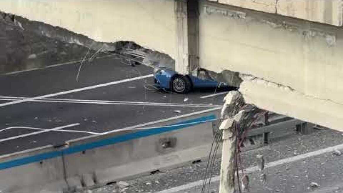 Crollano pezzi di viadotto sull’autostrada tra Salerno e Baronissi