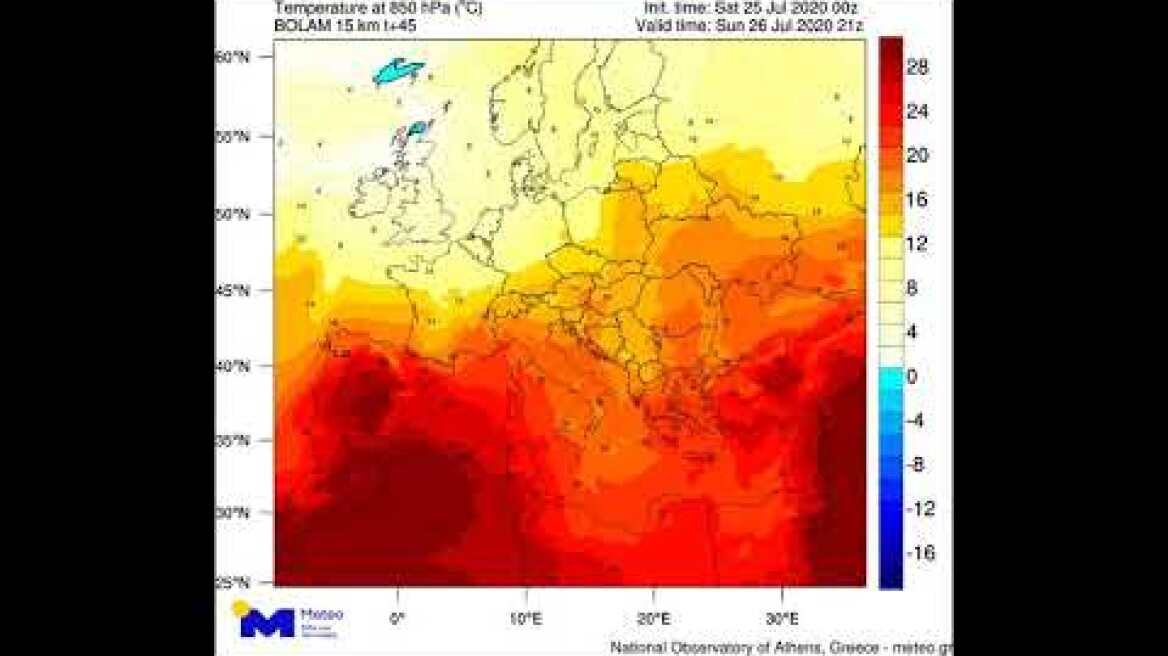 Meteo.gr: Θερμές αέριες μάζες 25-30/07/2020