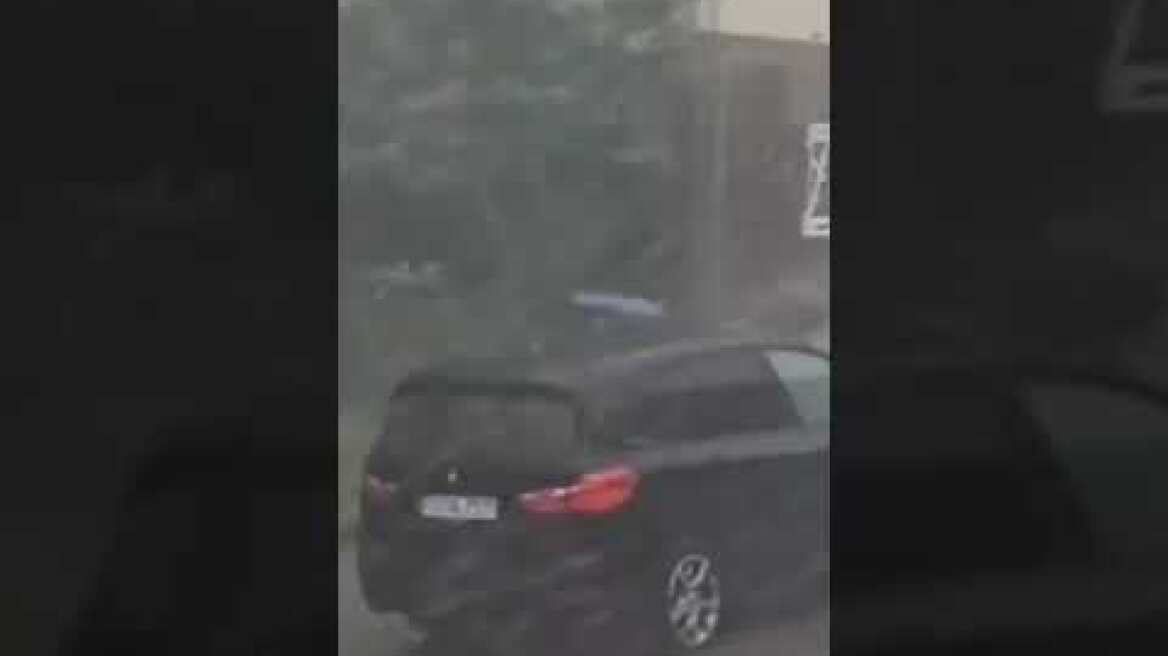 Terrible storm has hit Germany! ⚠️ Heavy hail and strong winds in Weilheim #Shorts