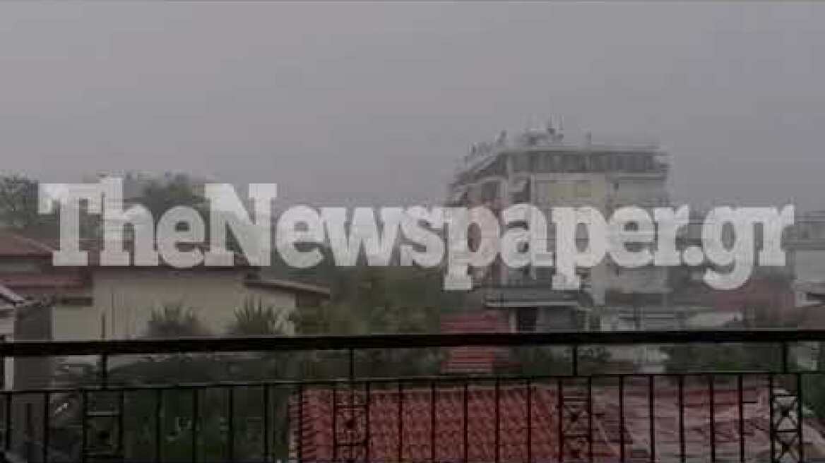 Καταιγίδες και χαλάζι στον Βόλο